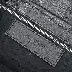 Pre Owned Balenciaga Black Leather Envelope Shoulder Bag