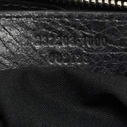 Pre Owned حقيبة كروس بودي بالنسياجا كلاسيك جلد أسود