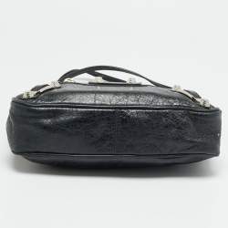 Pre Owned حقيبة كروس بودي بالنسياجا كلاسيك جلد أسود