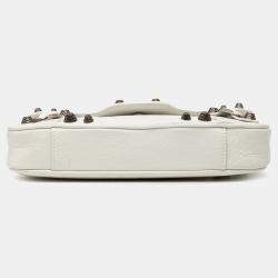 Pre Owned Balenciaga White XS Lambskin Le Cagole Sling Bag