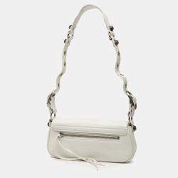 Pre Owned Balenciaga White XS Lambskin Le Cagole Sling Bag