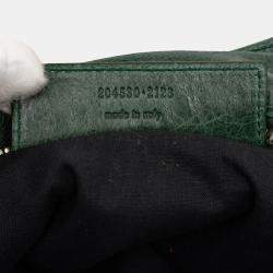 مملوكة مسبقًا Balenciaga Green Lambskin Motocross Midday Giant Brogues