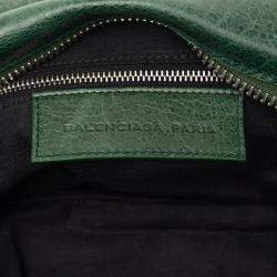 مملوكة مسبقًا Balenciaga Green Lambskin Motocross Midday Giant Brogues