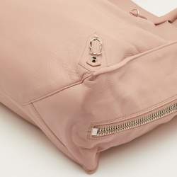 Pre Owned حقيبة  تسوق بالينسياغا بابيه A4 جلد وردي خوخي