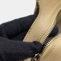 Pre Owned حقيبة بالنسياجا نيو كلاسيك بحجم صغير جلد بيج 2way