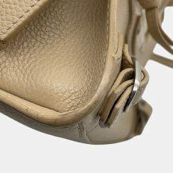 Pre Owned حقيبة بالنسياجا نيو كلاسيك بحجم صغير جلد بيج 2way