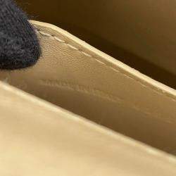 Pre Owned حقيبة بالنسياجا نيو كلاسيك بحجم صغير جلد بيج 2way