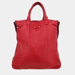 مملوكة مسبقًا Balenciaga Red Lambskin Tote Bag