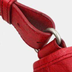 Pre Owned Balenciaga Red Lambskin Tote Bag