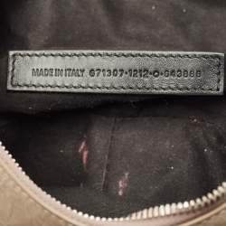 Pre Owned Balenciaga Le Cagole Small Beige Leather Shoulder Bag