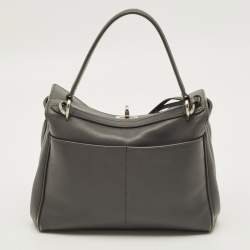Pre Owned Balenciaga Rodeo Mini Grey Leather Top Handle Bag