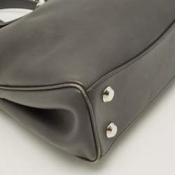 Pre Owned Balenciaga Rodeo Mini Grey Leather Top Handle Bag