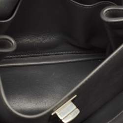 Pre Owned Balenciaga Rodeo Mini Grey Leather Top Handle Bag