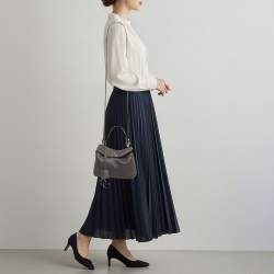 Pre Owned Balenciaga Rodeo Mini Grey Leather Top Handle Bag