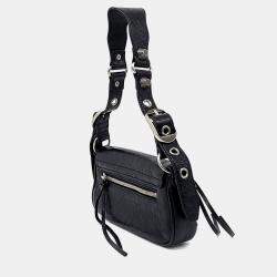 Pre Owned Balenciaga Black Leather Le Cagol Slingback XS