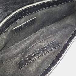 Pre Owned Balenciaga Black Leather Le Cagol Slingback XS