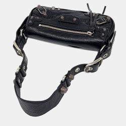 Pre Owned Balenciaga Black Leather Le Cagol Slingback XS