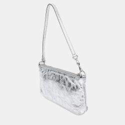 Pre Owned حقيبة لي سيتي حزام على بوش جلد فضي بالنسياغا