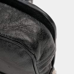 Pre Owned Balenciaga Black XS Lambskin Motocross Le Cagole Flap Crossbody