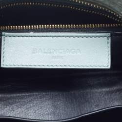 مملوكة مسبقًا Balenciaga Classic City Metal Plate Mini Green Python Tote