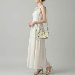 مملوكة مسبقًا Balenciaga Classic City Metal Plate Mini Green Python Tote