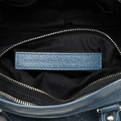 Pre Owned Balenciaga Blue Small Lambskin Motocross Classic City Satchel