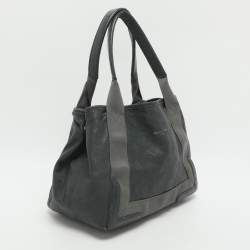 Pre Owned Balenciaga Cabas Small Grey Leather Tote
