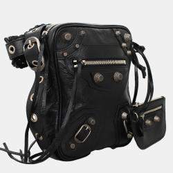 Pre Owned Balenciaga Black Leather Le Cagole Crossbody Bag