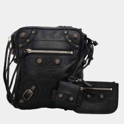 Pre Owned Balenciaga Black Leather Le Cagole Crossbody Bag