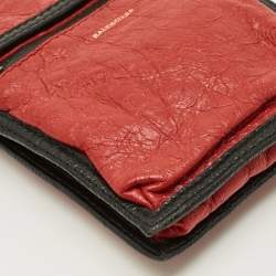 Pre Owned Balenciaga Explorer Red/Black Leather Crossbody Bag