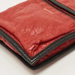 Pre Owned Balenciaga Explorer Red/Black Leather Crossbody Bag