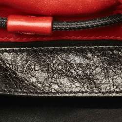 Pre Owned Balenciaga Explorer Red/Black Leather Crossbody Bag
