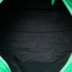 Pre Owned Balenciaga Green Lambskin Motocross City Giant Brogues Satchel