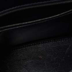 مملوكة مسبقًا حقيبة بالنسياغا أورغلاس جلد تمساح أسود صغيرة بيد علوية