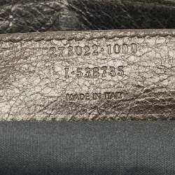 Pre Owned Balenciaga Clip M Classic Hardware Black Leather Clutch