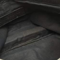 Pre Owned Balenciaga Clip M Classic Hardware Black Leather Clutch