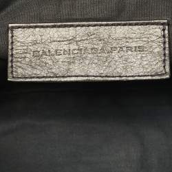 Pre Owned Balenciaga Clip M Classic Hardware Black Leather Clutch