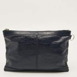 مملوكة مسبقًا حقيبة كلتش بالنسياغا كلاسيك  كليب إم أرينا جلد رصاصي