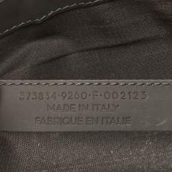 Pre Owned حقيبة كلتش بالنسياغا بحري بيج/أسود قماش وجلد نوبيوك