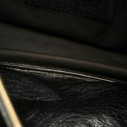 Pre Owned حقيبة بالنسياجا ساحة بطانية جلد أسود كبير جدا