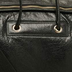 Pre Owned حقيبة بالنسياجا ساحة بطانية جلد أسود كبير جدا