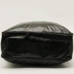 Pre Owned حقيبة بالنسياجا ساحة بطانية جلد أسود كبير جدا