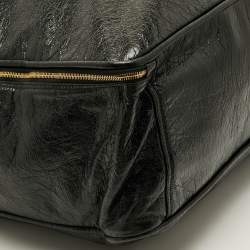 Pre Owned حقيبة بالنسياجا ساحة بطانية جلد أسود كبير جدا