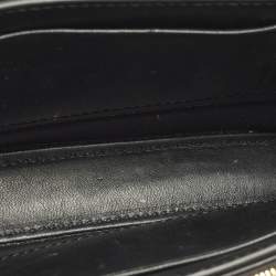 Pre Owned Balenciaga Hourglass Black Croc Embossed Leather Wallet on Chain