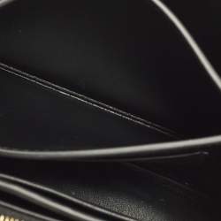 Pre Owned Balenciaga Hourglass Black Croc Embossed Leather Wallet on Chain