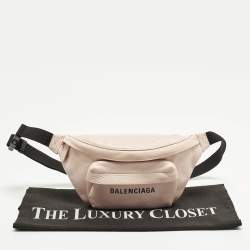 Pre Owned Balenciaga Everyday Pink/Black Leather Belt Bag