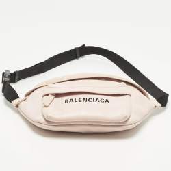 Pre Owned Balenciaga Everyday Pink/Black Leather Belt Bag