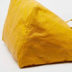 Pre Owned حقيبة بالنسياغا ايكيا كبيرة جلد أصفر دفيل