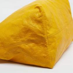 Pre Owned حقيبة بالنسياغا ايكيا كبيرة جلد أصفر دفيل