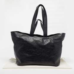 Pre Owned Balenciaga Carry Medium Black Leather Shopper Tote